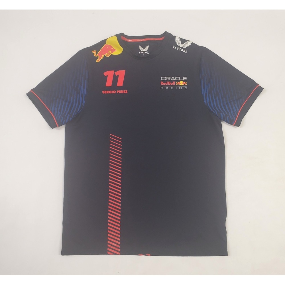 RED BULL RACING F1 MEN'S 2023 SERGIO "CHECO" PEREZ TEAM T-SHIRT NAVY MEN'S L